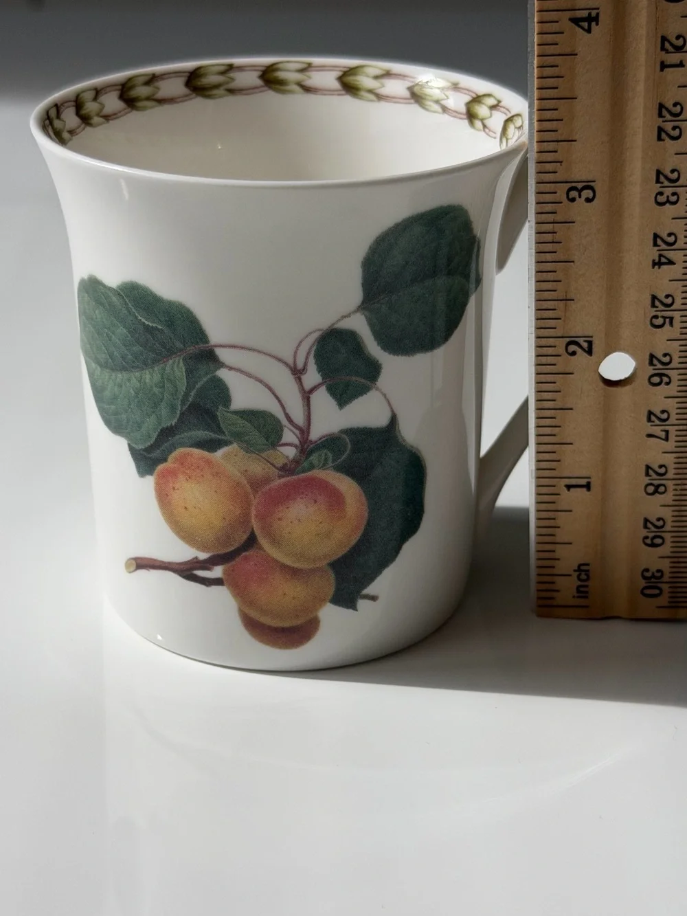 Queen’s Hooker’s Fruit Apple & Peach Fine Bone China Coffee Mugs - Set Of 2
